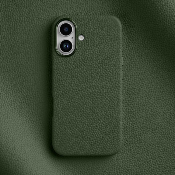 Funda magnética de piel auténtica con textura de lichi de melkco, For iPhone 16 Pro Max, For iPhone 16 Pro, For iPhone 16 Plus, For iPhone 16