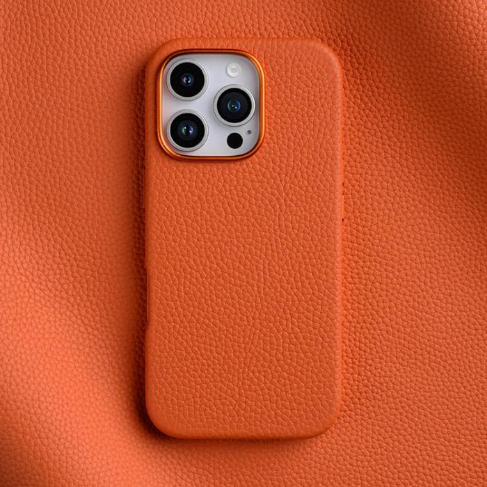 Funda magnética de piel auténtica con textura de lichi de melkco, For iPhone 16 Pro Max, For iPhone 16 Pro, For iPhone 16 Plus, For iPhone 16