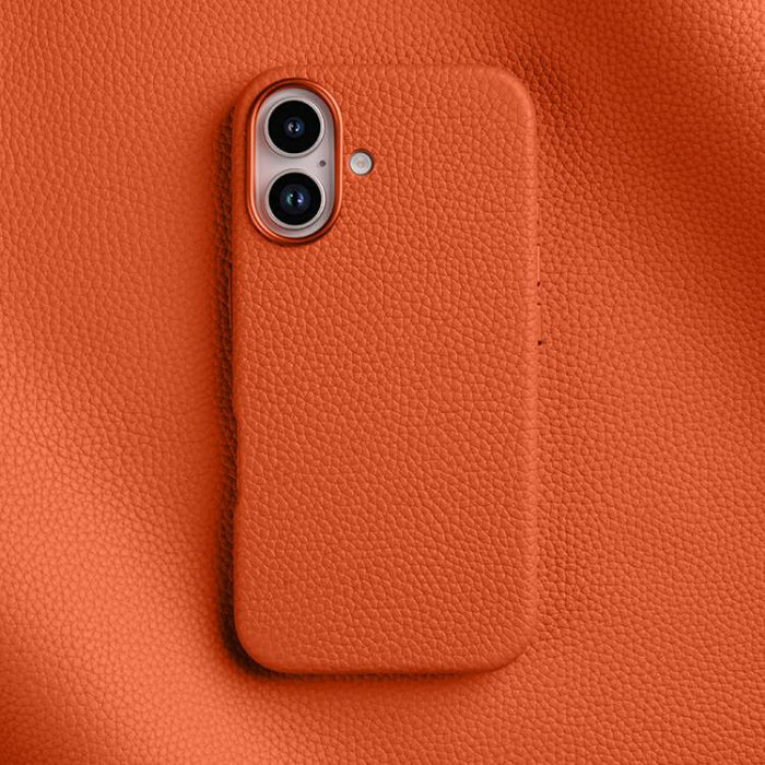 Funda magnética de piel auténtica con textura de lichi de melkco, For iPhone 16 Pro Max, For iPhone 16 Pro, For iPhone 16 Plus, For iPhone 16