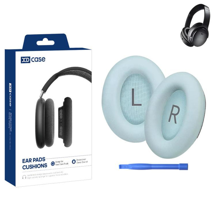 XDcase 1 par de almohadillas de repuesto de cuero proteico para auriculares con herramienta de apertura., For Bose QC45 / QCSE