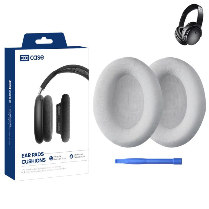 XDcase 1 par de almohadillas de repuesto de cuero proteico para auriculares con herramienta de apertura., For Bose QC45 / QCSE