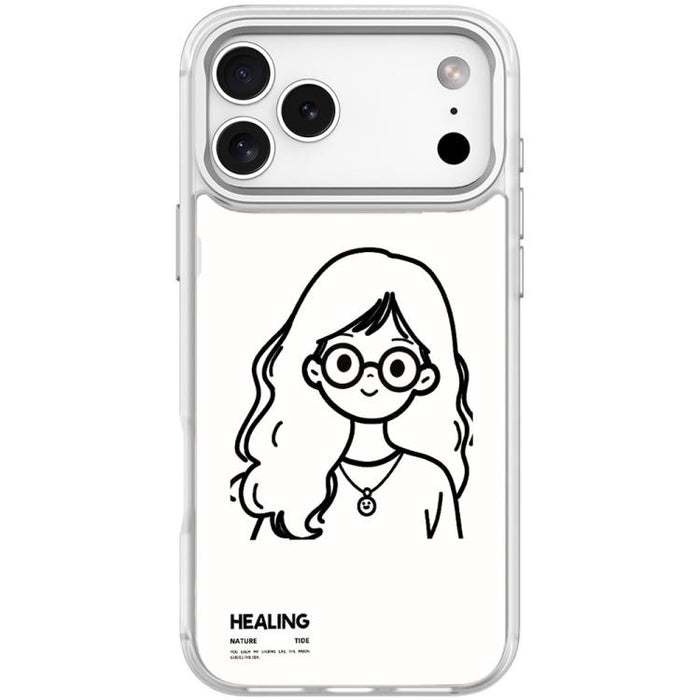 Funda magnética para teléfono con diseño de chica tranquila (Sketch Quiet Girl Pattern), For iPhone 17 Pro Max, For iPhone 17 Pro, For iPhone 17, For iPhone Air, For iPhone 16 Pro Max, For iPhone 16 Pro, For iPhone 16 Plus, For iPhone 16               ...