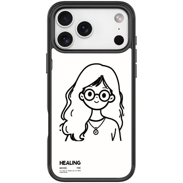 Funda magnética para teléfono con diseño de chica tranquila (Sketch Quiet Girl Pattern), For iPhone 17 Pro Max, For iPhone 17 Pro, For iPhone 17, For iPhone Air, For iPhone 16 Pro Max, For iPhone 16 Pro, For iPhone 16 Plus, For iPhone 16               ...