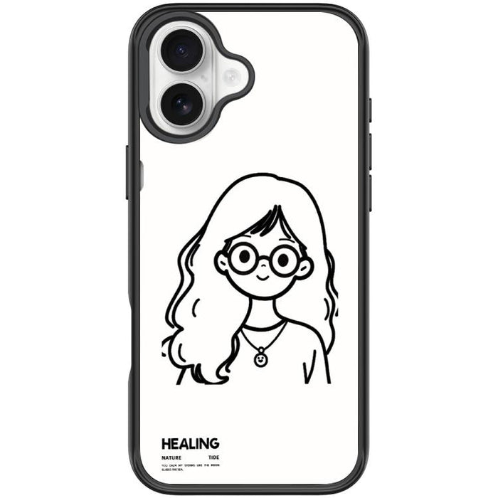 Funda magnética para teléfono con diseño de chica tranquila (Sketch Quiet Girl Pattern), For iPhone 17 Pro Max, For iPhone 17 Pro, For iPhone 17, For iPhone Air, For iPhone 16 Pro Max, For iPhone 16 Pro, For iPhone 16 Plus, For iPhone 16               ...