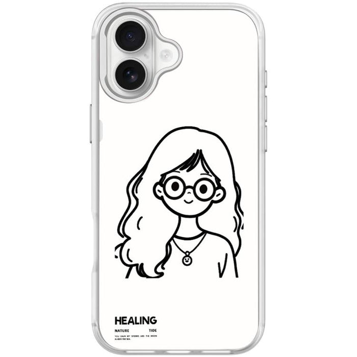Funda magnética para teléfono con diseño de chica tranquila (Sketch Quiet Girl Pattern), For iPhone 17 Pro Max, For iPhone 17 Pro, For iPhone 17, For iPhone Air, For iPhone 16 Pro Max, For iPhone 16 Pro, For iPhone 16 Plus, For iPhone 16               ...