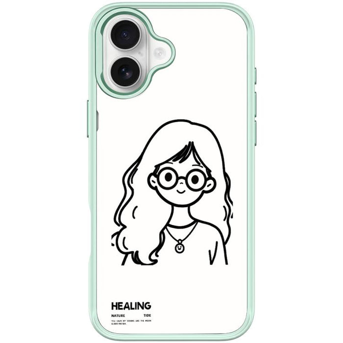 Funda magnética para teléfono con diseño de chica tranquila (Sketch Quiet Girl Pattern), For iPhone 17 Pro Max, For iPhone 17 Pro, For iPhone 17, For iPhone Air, For iPhone 16 Pro Max, For iPhone 16 Pro, For iPhone 16 Plus, For iPhone 16               ...