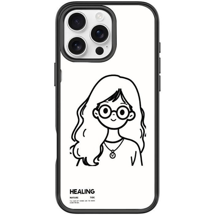 Funda magnética para teléfono con diseño de chica tranquila (Sketch Quiet Girl Pattern), For iPhone 17 Pro Max, For iPhone 17 Pro, For iPhone 17, For iPhone Air, For iPhone 16 Pro Max, For iPhone 16 Pro, For iPhone 16 Plus, For iPhone 16               ...