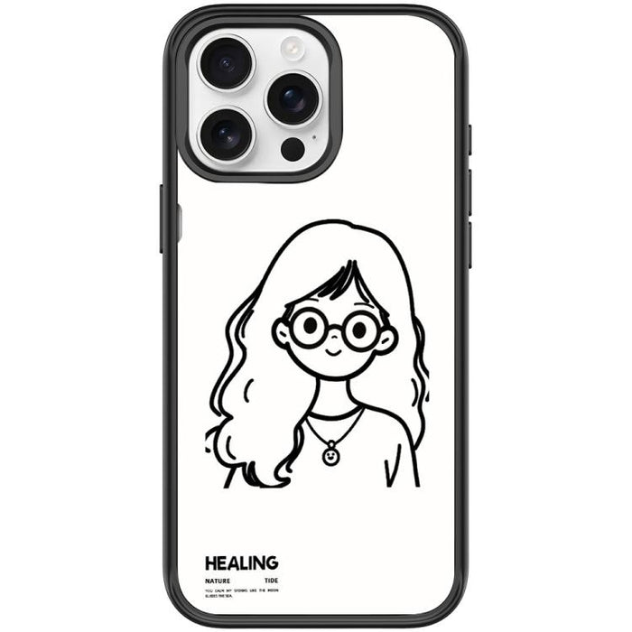Funda magnética para teléfono con diseño de chica tranquila (Sketch Quiet Girl Pattern), For iPhone 17 Pro Max, For iPhone 17 Pro, For iPhone 17, For iPhone Air, For iPhone 16 Pro Max, For iPhone 16 Pro, For iPhone 16 Plus, For iPhone 16               ...