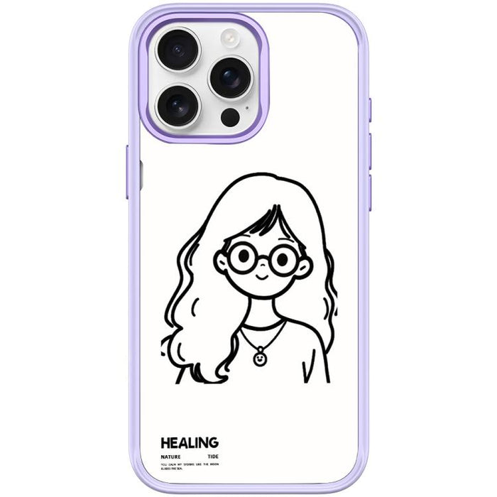 Funda magnética para teléfono con diseño de chica tranquila (Sketch Quiet Girl Pattern), For iPhone 17 Pro Max, For iPhone 17 Pro, For iPhone 17, For iPhone Air, For iPhone 16 Pro Max, For iPhone 16 Pro, For iPhone 16 Plus, For iPhone 16               ...