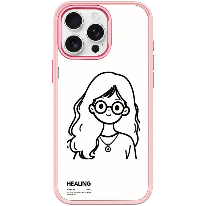 Funda magnética para teléfono con diseño de chica tranquila (Sketch Quiet Girl Pattern), For iPhone 17 Pro Max, For iPhone 17 Pro, For iPhone 17, For iPhone Air, For iPhone 16 Pro Max, For iPhone 16 Pro, For iPhone 16 Plus, For iPhone 16               ...