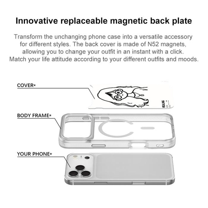 Funda magnética para teléfono con diseño de chica tranquila (Sketch Quiet Girl Pattern), For iPhone 17 Pro Max, For iPhone 17 Pro, For iPhone 17, For iPhone Air, For iPhone 16 Pro Max, For iPhone 16 Pro, For iPhone 16 Plus, For iPhone 16               ...