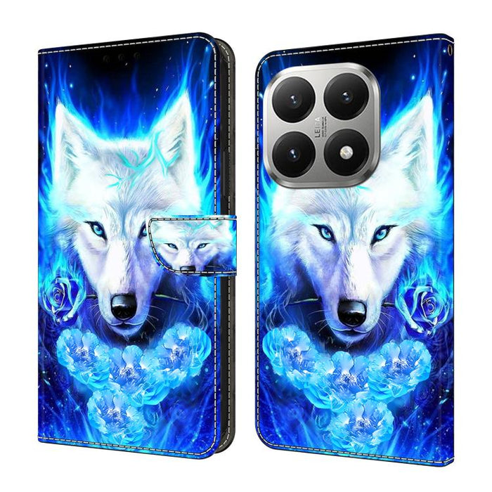 Funda para teléfono de cuero vegano pintado con efecto cristal, For Xiaomi 17T Pro 5G, For Xiaomi 17T 5G, For Xiaomi 17 Ultra, For Xiaomi 15T Pro 5G, For Xiaomi 15T 5G