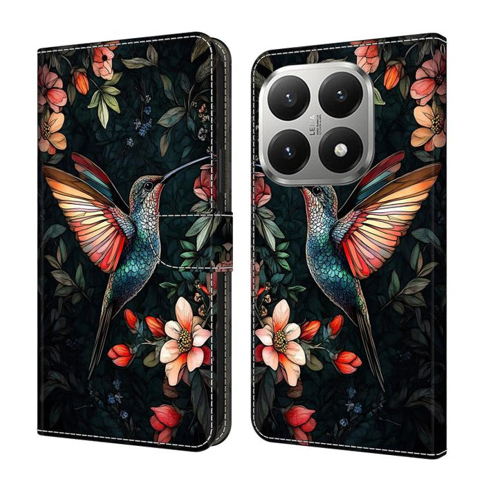 Funda para teléfono de cuero vegano pintado con efecto cristal, For Xiaomi 17T Pro 5G, For Xiaomi 17T 5G, For Xiaomi 17 Ultra, For Xiaomi 15T Pro 5G, For Xiaomi 15T 5G