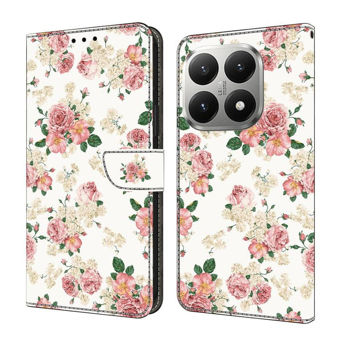 Funda para teléfono de cuero vegano pintado con efecto cristal, For Xiaomi 17T Pro 5G, For Xiaomi 17T 5G, For Xiaomi 17 Ultra, For Xiaomi 15T Pro 5G, For Xiaomi 15T 5G