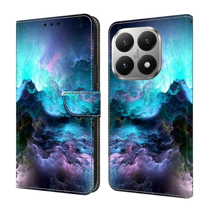 Funda para teléfono de cuero vegano pintado con efecto cristal, For Xiaomi 17T Pro 5G, For Xiaomi 17T 5G, For Xiaomi 17 Ultra, For Xiaomi 15T Pro 5G, For Xiaomi 15T 5G