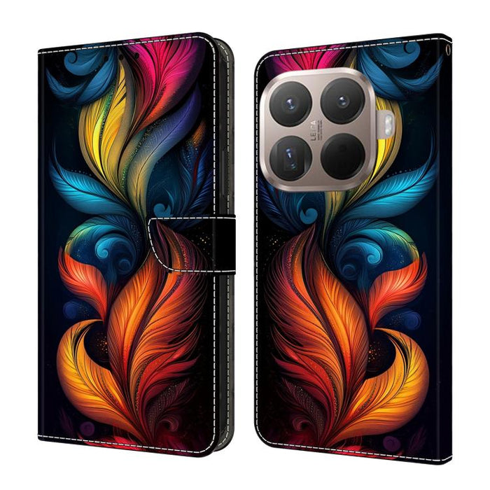 Funda para teléfono de cuero vegano pintado con efecto cristal, For Xiaomi 17T Pro 5G, For Xiaomi 17T 5G, For Xiaomi 17 Ultra, For Xiaomi 15T Pro 5G, For Xiaomi 15T 5G