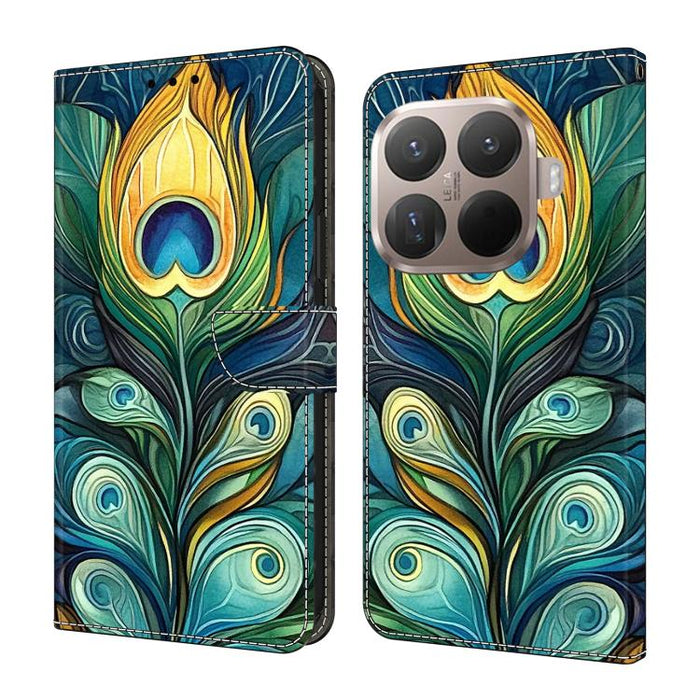 Funda para teléfono de cuero vegano pintado con efecto cristal, For Xiaomi 17T Pro 5G, For Xiaomi 17T 5G, For Xiaomi 17 Ultra, For Xiaomi 15T Pro 5G, For Xiaomi 15T 5G