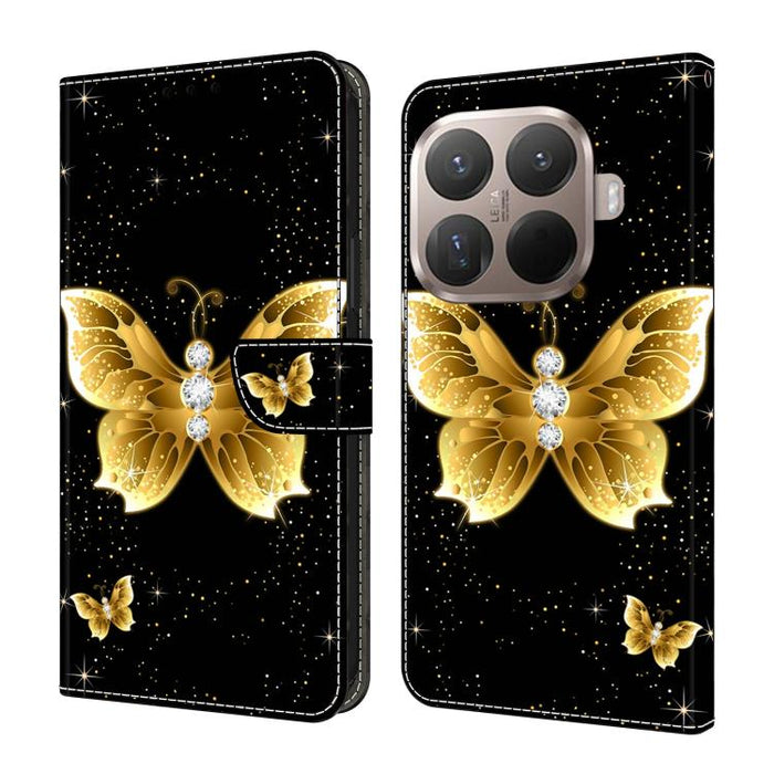 Funda para teléfono de cuero vegano pintado con efecto cristal, For Xiaomi 17T Pro 5G, For Xiaomi 17T 5G, For Xiaomi 17 Ultra, For Xiaomi 15T Pro 5G, For Xiaomi 15T 5G