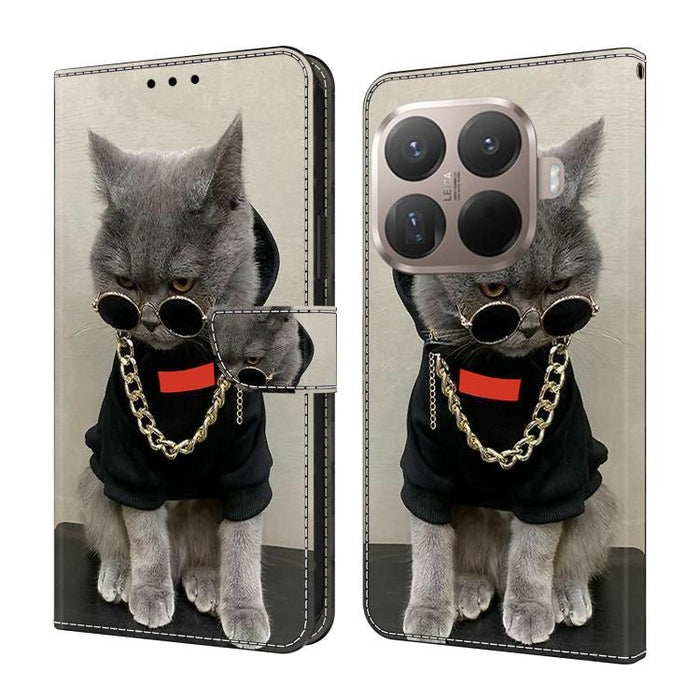 Funda para teléfono de cuero vegano pintado con efecto cristal, For Xiaomi 17T Pro 5G, For Xiaomi 17T 5G, For Xiaomi 17 Ultra, For Xiaomi 15T Pro 5G, For Xiaomi 15T 5G