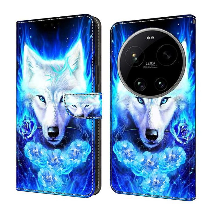Funda para teléfono de cuero vegano pintado con efecto cristal, For Xiaomi 17T Pro 5G, For Xiaomi 17T 5G, For Xiaomi 17 Ultra, For Xiaomi 15T Pro 5G, For Xiaomi 15T 5G