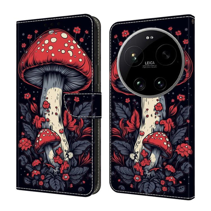 Funda para teléfono de cuero vegano pintado con efecto cristal, For Xiaomi 17T Pro 5G, For Xiaomi 17T 5G, For Xiaomi 17 Ultra, For Xiaomi 15T Pro 5G, For Xiaomi 15T 5G