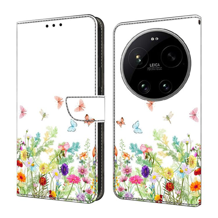 Funda para teléfono de cuero vegano pintado con efecto cristal, For Xiaomi 17T Pro 5G, For Xiaomi 17T 5G, For Xiaomi 17 Ultra, For Xiaomi 15T Pro 5G, For Xiaomi 15T 5G