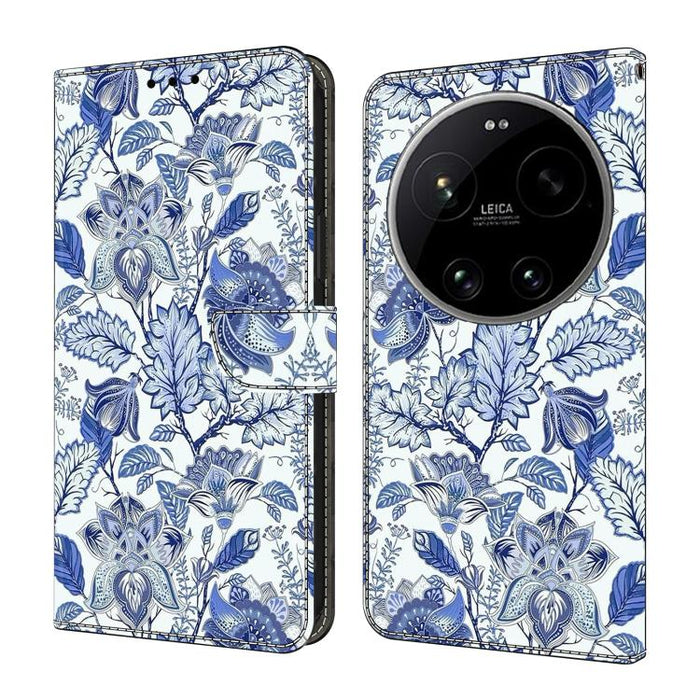 Funda para teléfono de cuero vegano pintado con efecto cristal, For Xiaomi 17T Pro 5G, For Xiaomi 17T 5G, For Xiaomi 17 Ultra, For Xiaomi 15T Pro 5G, For Xiaomi 15T 5G