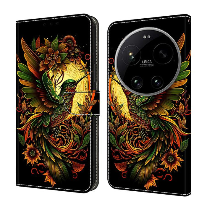 Funda para teléfono de cuero vegano pintado con efecto cristal, For Xiaomi 17T Pro 5G, For Xiaomi 17T 5G, For Xiaomi 17 Ultra, For Xiaomi 15T Pro 5G, For Xiaomi 15T 5G