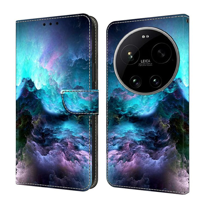 Funda para teléfono de cuero vegano pintado con efecto cristal, For Xiaomi 17T Pro 5G, For Xiaomi 17T 5G, For Xiaomi 17 Ultra, For Xiaomi 15T Pro 5G, For Xiaomi 15T 5G
