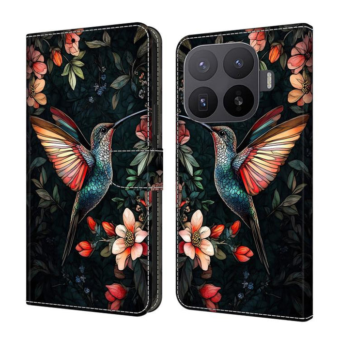 Funda para teléfono de cuero vegano pintado con efecto cristal, For Xiaomi 17T Pro 5G, For Xiaomi 17T 5G, For Xiaomi 17 Ultra, For Xiaomi 15T Pro 5G, For Xiaomi 15T 5G