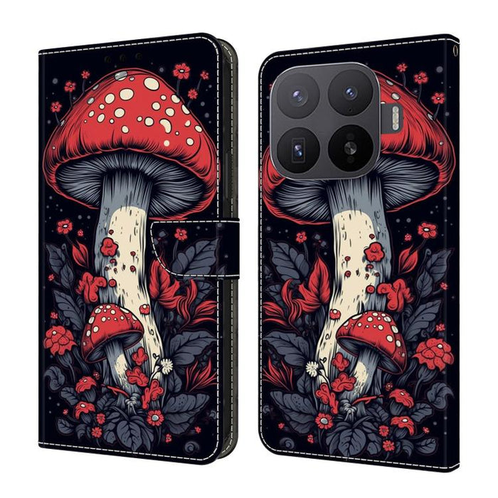 Funda para teléfono de cuero vegano pintado con efecto cristal, For Xiaomi 17T Pro 5G, For Xiaomi 17T 5G, For Xiaomi 17 Ultra, For Xiaomi 15T Pro 5G, For Xiaomi 15T 5G
