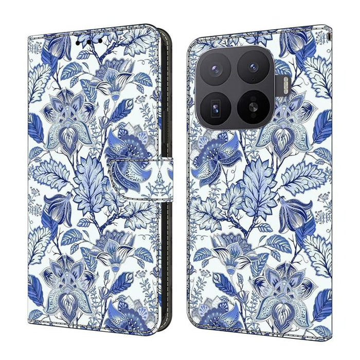 Funda para teléfono de cuero vegano pintado con efecto cristal, For Xiaomi 17T Pro 5G, For Xiaomi 17T 5G, For Xiaomi 17 Ultra, For Xiaomi 15T Pro 5G, For Xiaomi 15T 5G