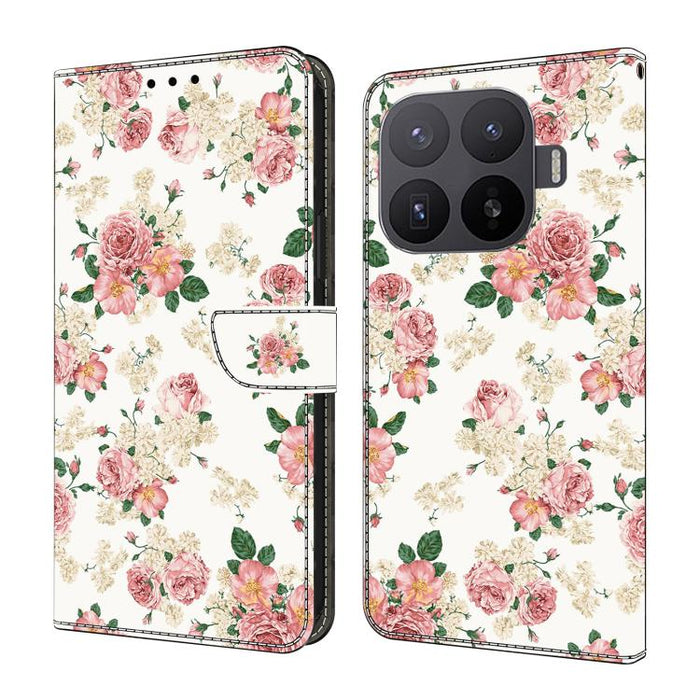 Funda para teléfono de cuero vegano pintado con efecto cristal, For Xiaomi 17T Pro 5G, For Xiaomi 17T 5G, For Xiaomi 17 Ultra, For Xiaomi 15T Pro 5G, For Xiaomi 15T 5G