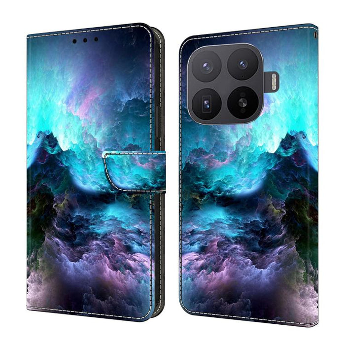 Funda para teléfono de cuero vegano pintado con efecto cristal, For Xiaomi 17T Pro 5G, For Xiaomi 17T 5G, For Xiaomi 17 Ultra, For Xiaomi 15T Pro 5G, For Xiaomi 15T 5G