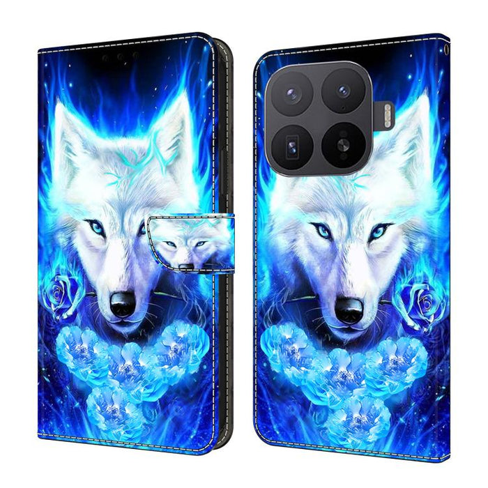 Funda para teléfono de cuero vegano pintado con efecto cristal, For Xiaomi 17T Pro 5G, For Xiaomi 17T 5G, For Xiaomi 17 Ultra, For Xiaomi 15T Pro 5G, For Xiaomi 15T 5G