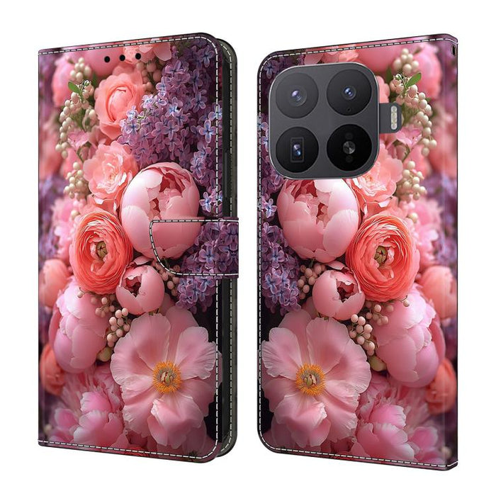 Funda para teléfono de cuero vegano pintado con efecto cristal, For Xiaomi 17T Pro 5G, For Xiaomi 17T 5G, For Xiaomi 17 Ultra, For Xiaomi 15T Pro 5G, For Xiaomi 15T 5G