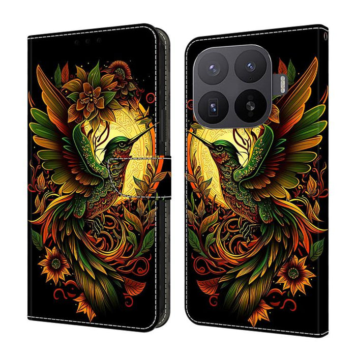Funda para teléfono de cuero vegano pintado con efecto cristal, For Xiaomi 17T Pro 5G, For Xiaomi 17T 5G, For Xiaomi 17 Ultra, For Xiaomi 15T Pro 5G, For Xiaomi 15T 5G