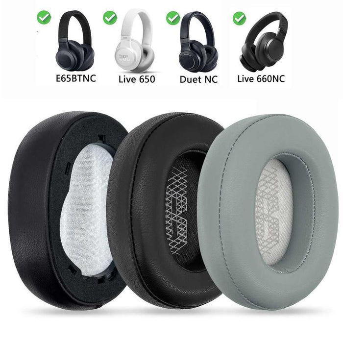 XDcase 1 par de almohadillas de repuesto para auriculares con herramienta de palanca, For JBL Live 650BTNC / 660NC / E65BTNC / Duet NC