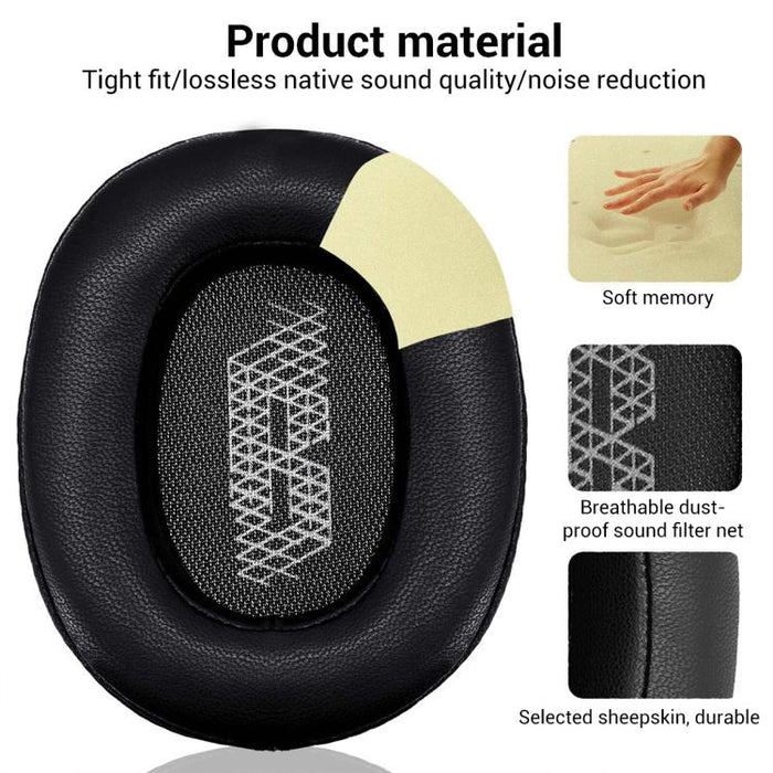 XDcase 1 par de almohadillas de repuesto para auriculares con herramienta de palanca, For JBL Live 650BTNC / 660NC / E65BTNC / Duet NC