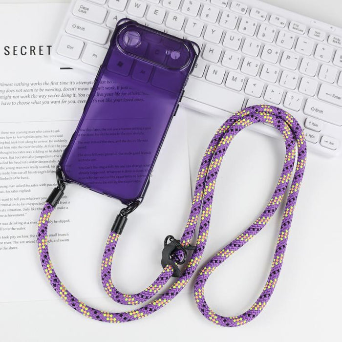 Funda protectora de TPU a prueba de golpes en las cuatro esquinas para teléfono, con cordón., For iPhone 17 Pro Max, For iPhone 17 Pro, For iPhone 17, For iPhone Air