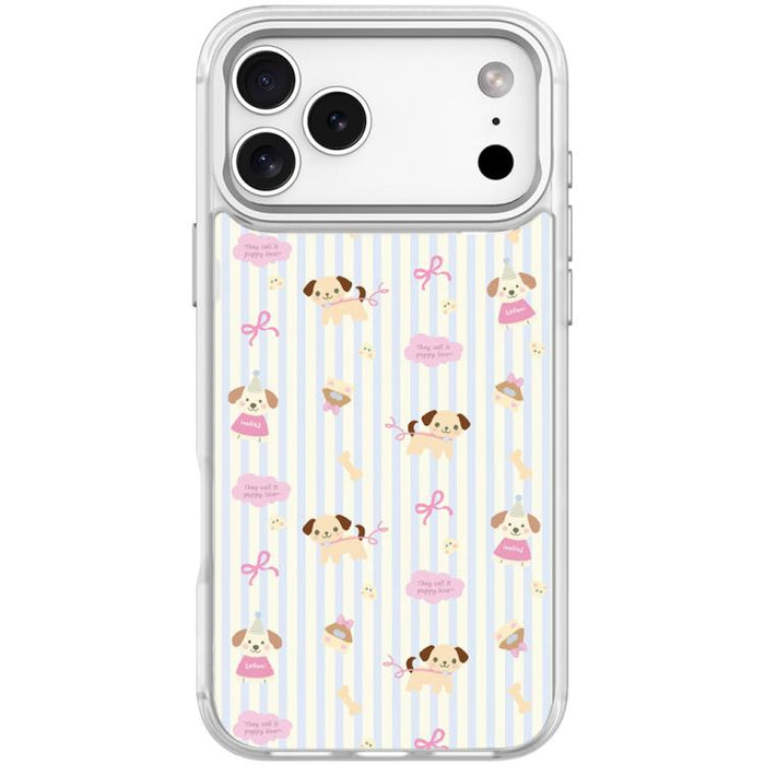 Funda magnética para teléfono con estampado de perro y rayas verticales, For iPhone 17 Pro Max, For iPhone 17 Pro, For iPhone 17, For iPhone Air, For iPhone 16 Pro Max, For iPhone 16 Pro, For iPhone 15 Pro Max, For iPhone 15 Pro