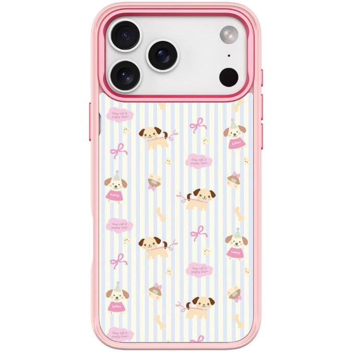 Funda magnética para teléfono con estampado de perro y rayas verticales, For iPhone 17 Pro Max, For iPhone 17 Pro, For iPhone 17, For iPhone Air, For iPhone 16 Pro Max, For iPhone 16 Pro, For iPhone 15 Pro Max, For iPhone 15 Pro