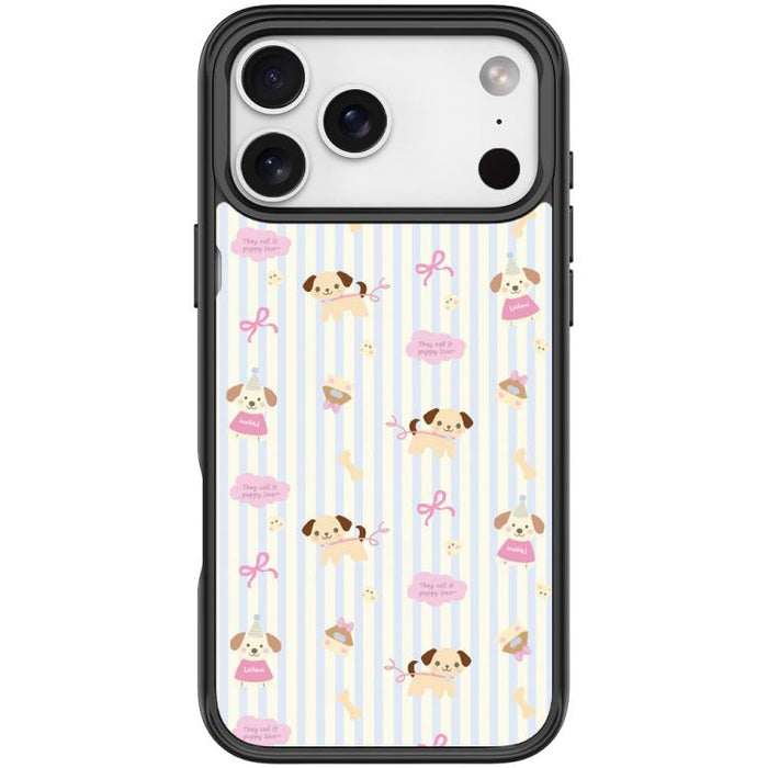 Funda magnética para teléfono con estampado de perro y rayas verticales, For iPhone 17 Pro Max, For iPhone 17 Pro, For iPhone 17, For iPhone Air, For iPhone 16 Pro Max, For iPhone 16 Pro, For iPhone 15 Pro Max, For iPhone 15 Pro