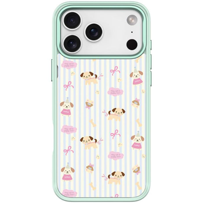 Funda magnética para teléfono con estampado de perro y rayas verticales, For iPhone 17 Pro Max, For iPhone 17 Pro, For iPhone 17, For iPhone Air, For iPhone 16 Pro Max, For iPhone 16 Pro, For iPhone 15 Pro Max, For iPhone 15 Pro