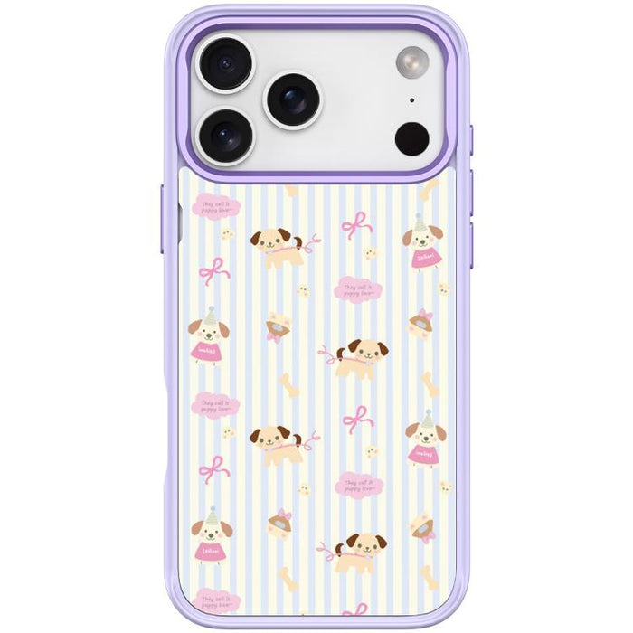 Funda magnética para teléfono con estampado de perro y rayas verticales, For iPhone 17 Pro Max, For iPhone 17 Pro, For iPhone 17, For iPhone Air, For iPhone 16 Pro Max, For iPhone 16 Pro, For iPhone 15 Pro Max, For iPhone 15 Pro