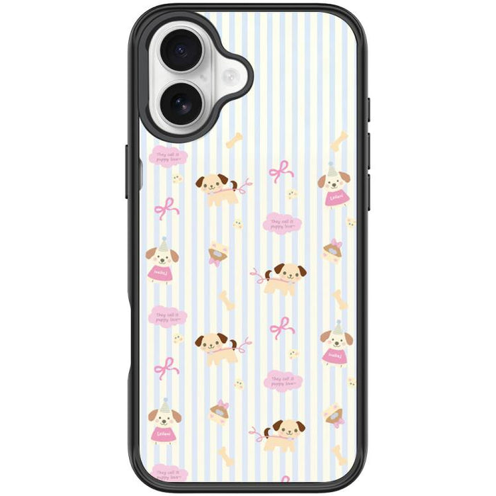 Funda magnética para teléfono con estampado de perro y rayas verticales, For iPhone 17 Pro Max, For iPhone 17 Pro, For iPhone 17, For iPhone Air, For iPhone 16 Pro Max, For iPhone 16 Pro, For iPhone 15 Pro Max, For iPhone 15 Pro