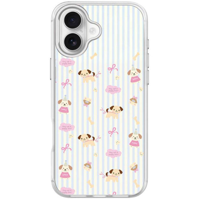 Funda magnética para teléfono con estampado de perro y rayas verticales, For iPhone 17 Pro Max, For iPhone 17 Pro, For iPhone 17, For iPhone Air, For iPhone 16 Pro Max, For iPhone 16 Pro, For iPhone 15 Pro Max, For iPhone 15 Pro