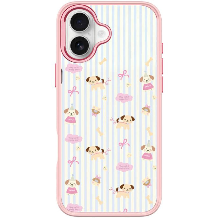 Funda magnética para teléfono con estampado de perro y rayas verticales, For iPhone 17 Pro Max, For iPhone 17 Pro, For iPhone 17, For iPhone Air, For iPhone 16 Pro Max, For iPhone 16 Pro, For iPhone 15 Pro Max, For iPhone 15 Pro