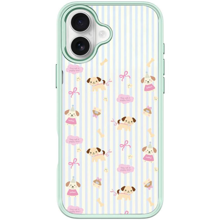 Funda magnética para teléfono con estampado de perro y rayas verticales, For iPhone 17 Pro Max, For iPhone 17 Pro, For iPhone 17, For iPhone Air, For iPhone 16 Pro Max, For iPhone 16 Pro, For iPhone 15 Pro Max, For iPhone 15 Pro