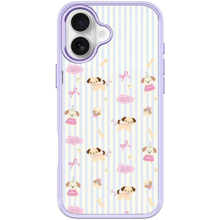 Funda magnética para teléfono con estampado de perro y rayas verticales, For iPhone 17 Pro Max, For iPhone 17 Pro, For iPhone 17, For iPhone Air, For iPhone 16 Pro Max, For iPhone 16 Pro, For iPhone 15 Pro Max, For iPhone 15 Pro